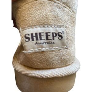 Women's Beige Sheepskin Suede Snow Boots Waterproof Winter Casual
